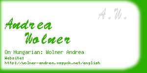 andrea wolner business card